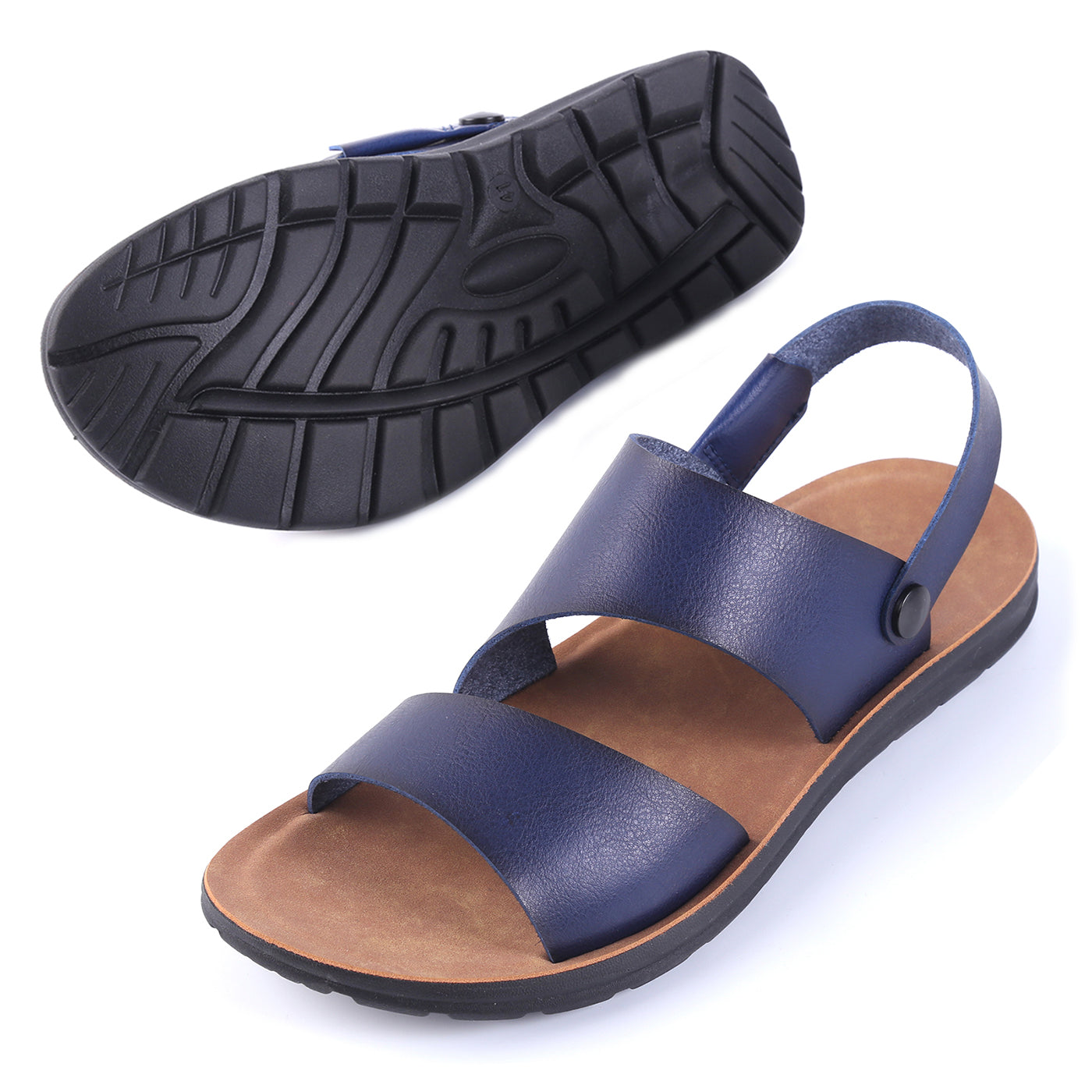 Maxome Men's Leather Flip Flops, Sports Sandals, Outdoor Sandals, Stylish, Summer, Gladiator Sandals, Back Strap, 2-Way Casual Sandals, Outdoors, Lightweight, Breathable, Large, Amphibious, Sandals