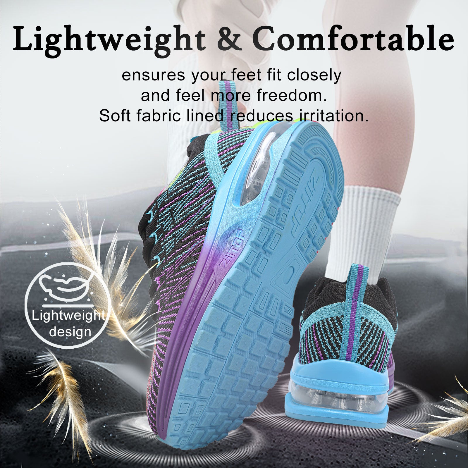 Maxome Womens Trainers Running Shoes Air Cushion Sneakers Ladies Walking Shoes Lightweight Breathable Mesh Athletic Sports Shoes Non Slip Casual Gym Tennis Shoes Jogging Shoes