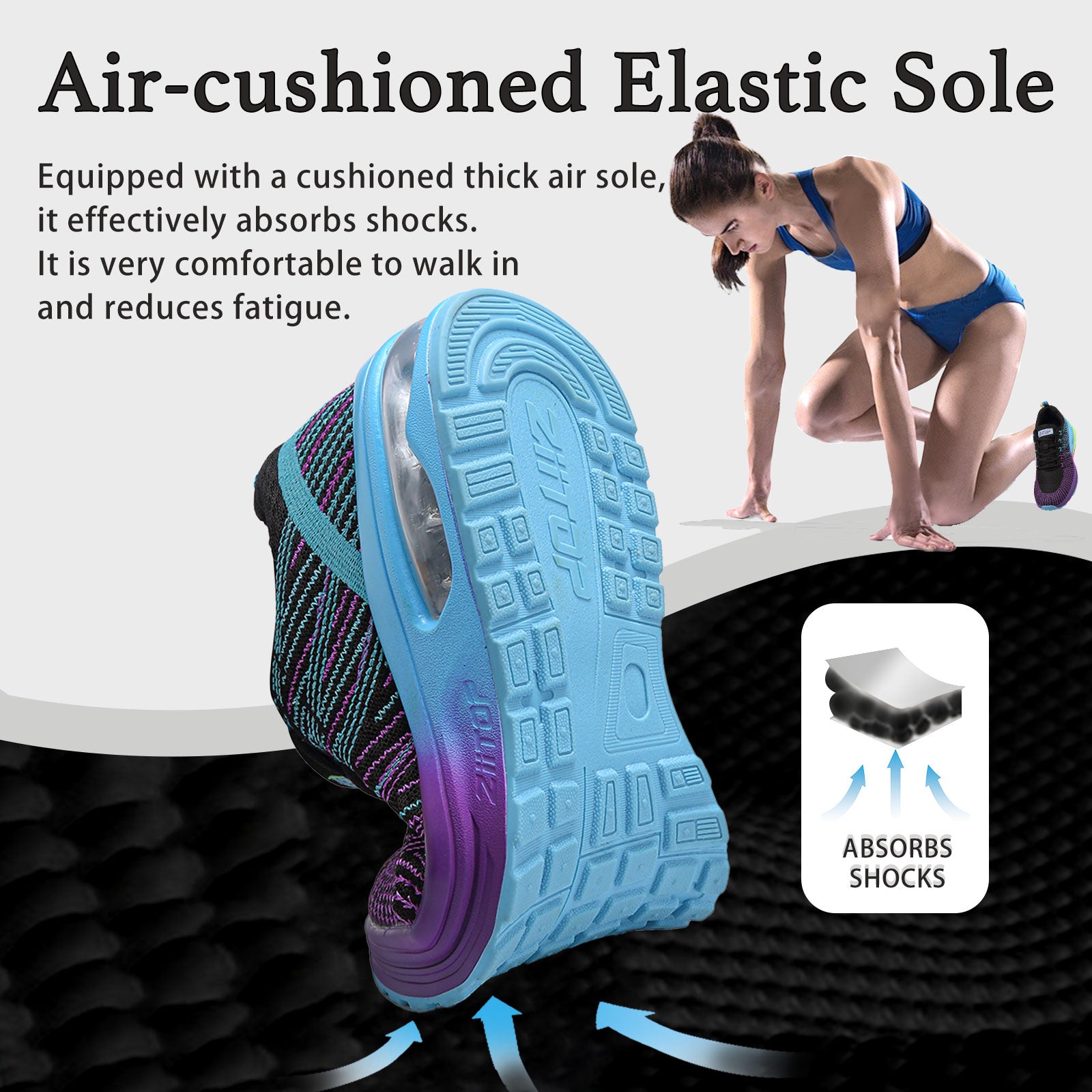 Maxome Womens Trainers Running Shoes Air Cushion Sneakers Ladies Walking Shoes Lightweight Breathable Mesh Athletic Sports Shoes Non Slip Casual Gym Tennis Shoes Jogging Shoes