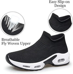 HeatNest Women's Walking Shoes Slip-on - Sock Sneakers Ladies Nursing Work Air Cushion Mesh Casual Running Jogging Shoes