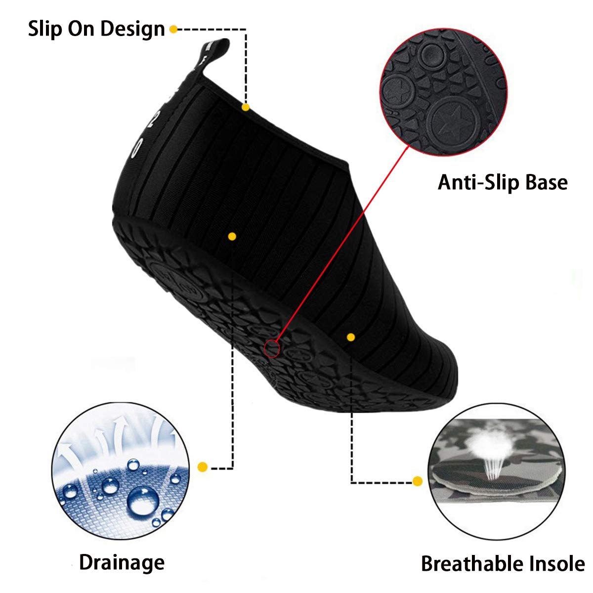 Maxome Beach Shoes Water Shoes Men Women Water Socks Aqua Shoes Socks Barefoot Skin Shoes Yoga Shoes Quick Dry Camo Dive Surf Swim Beach Shoes