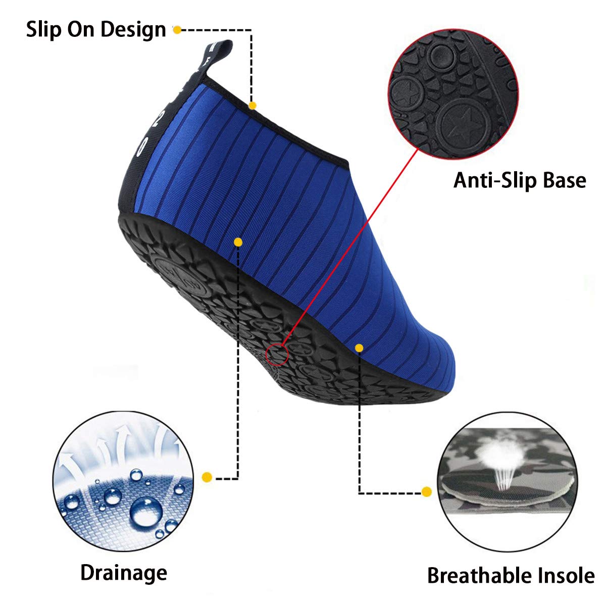 Maxome Beach Shoes Water Shoes Men Women Water Socks Aqua Shoes Socks Barefoot Skin Shoes Yoga Shoes Quick Dry Camo Dive Surf Swim Beach Shoes