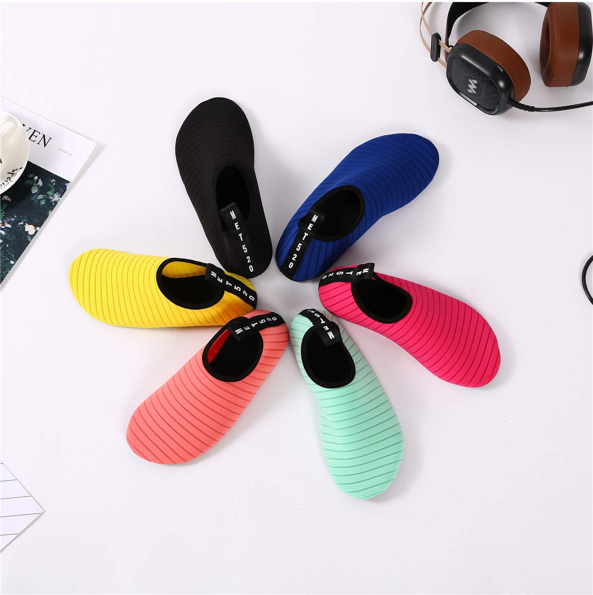 Maxome Beach Shoes Water Shoes Men Women Water Socks Aqua Shoes Socks Barefoot Skin Shoes Yoga Shoes Quick Dry Camo Dive Surf Swim Beach Shoes